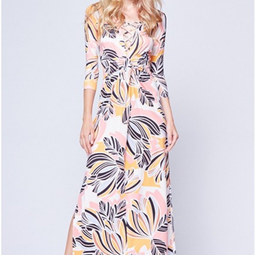 Yumi Kim One & Only Floral Jersey Maxi Dress M